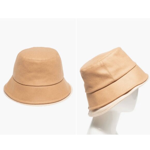 Eugenia Kim Suzuki Bucket Hat in Camel /Cream - Picture 2 of 13